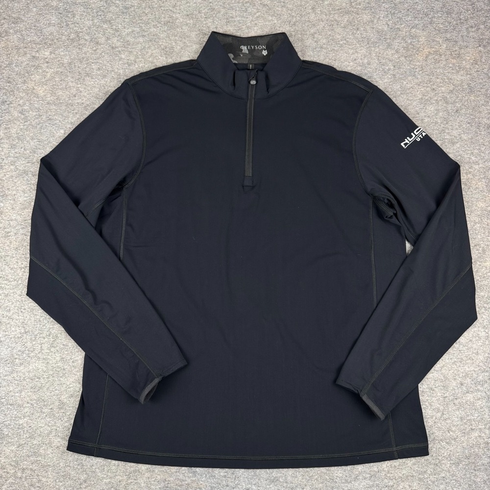Greyson Tate Shepard Pullover 1/4 Zip Nucor Steel Utah Black Mens Medium M
